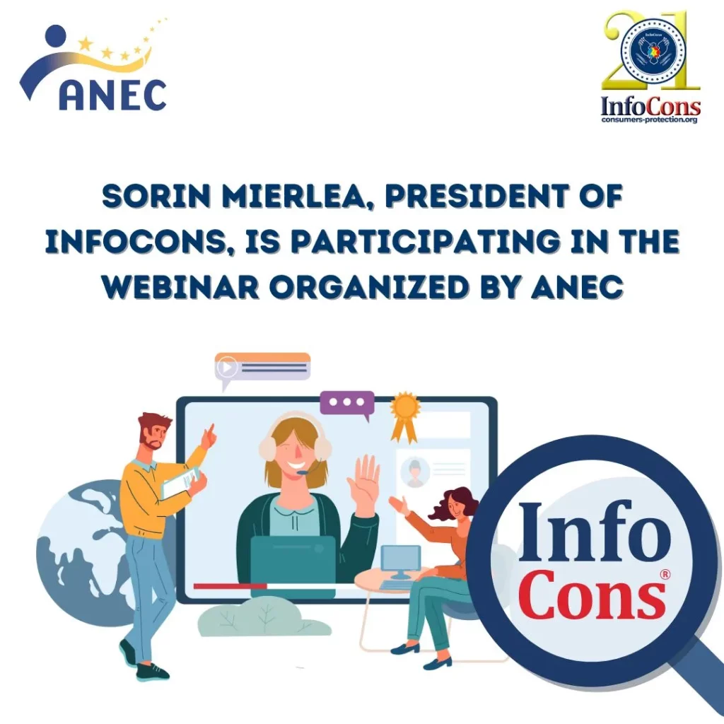 Sorin Mierlea , President of InfoCons , is participating in the online seminar organized by ANEC