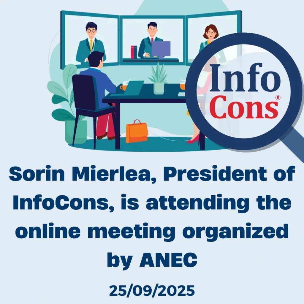 Sorin Mierlea , President of InfoCons Consumer Protection , is attending the online meeting organized by ANEC
