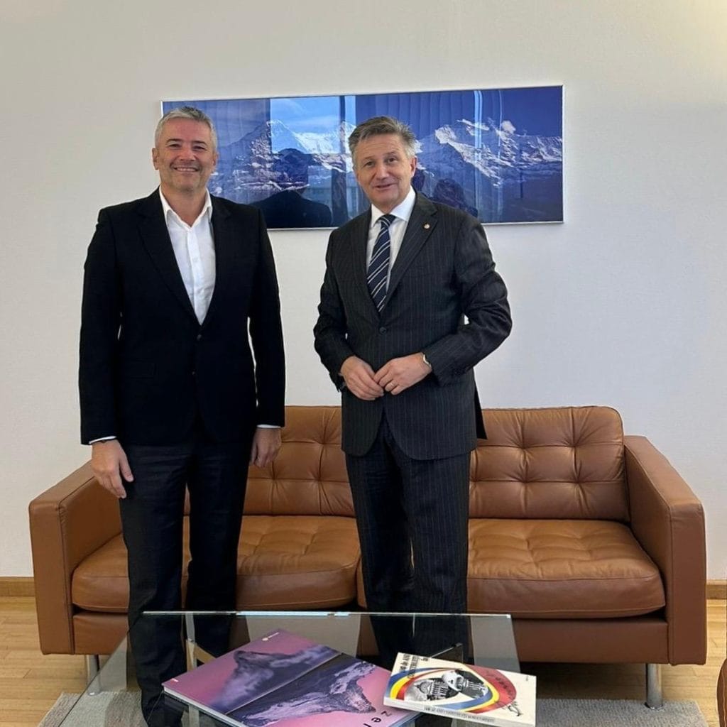 Meeting between Sorin Mierlea, President of InfoCons Consumer Protection, and His Excellency Mr. Massimo Baggi, Ambassador of the Swiss Confederation to Romania