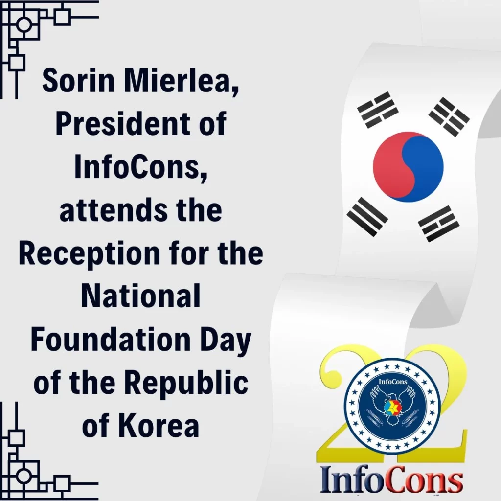 Sorin Mierlea , President of InfoCons Consumers Protection , attends the Reception for the National Foundation Day of the Republic of Korea