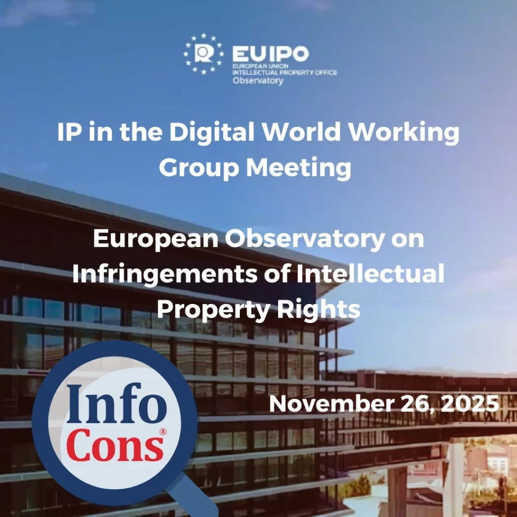 Sorin Mierlea , President of InfoCons Consumer Protection , is participating in the IP in the Digital World Working Group Meeting of the EUIPO Observatory