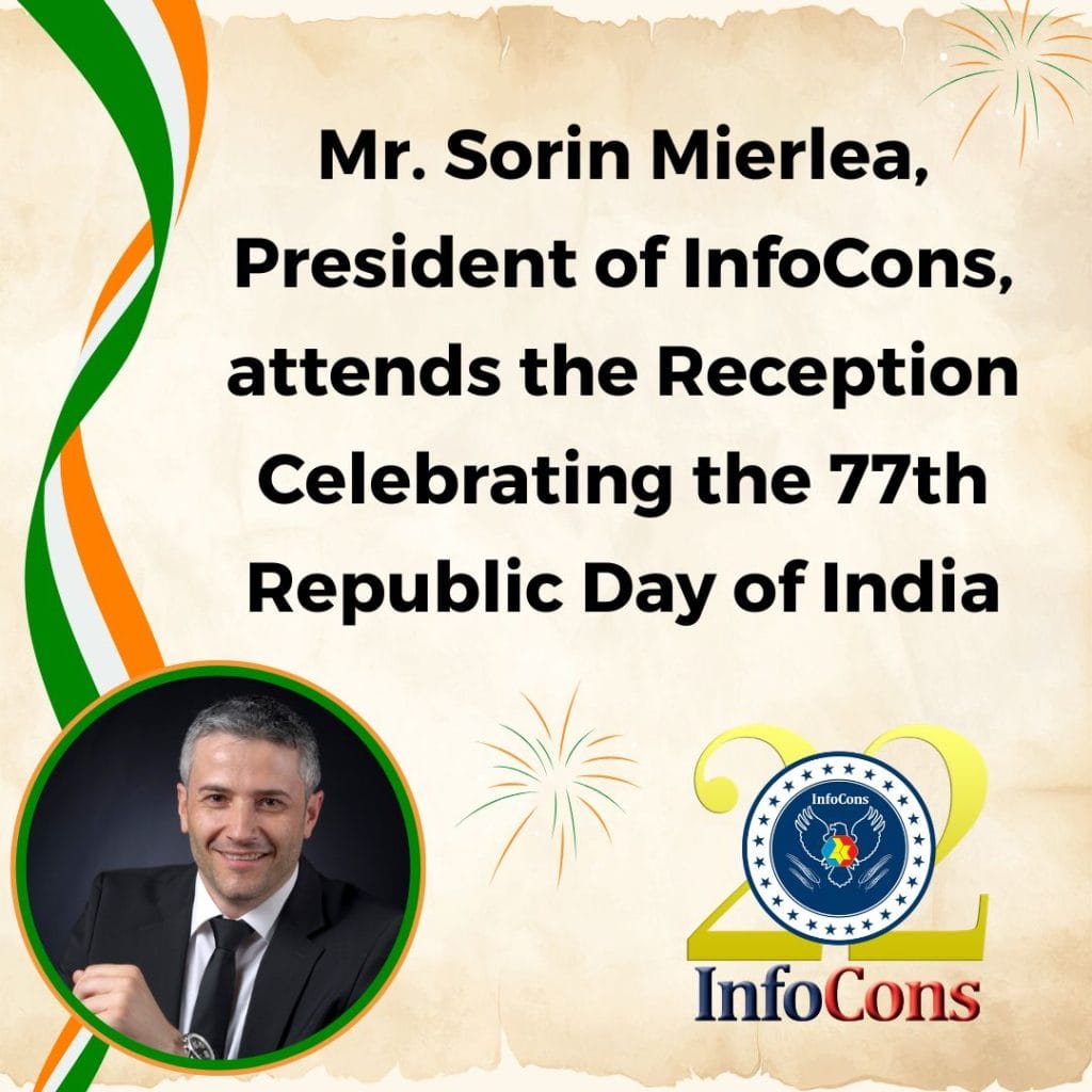 Mr. Sorin Mierlea , President of InfoCons Consumers Protection , attends the Reception Celebrating the 77th Republic Day of India