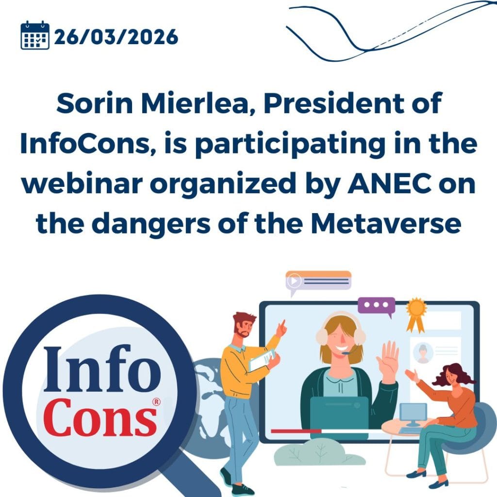 Sorin Mierlea , President of InfoCons Consumer Protection , is participating in the webinar organized by ANEC on the dangers of the Metaverse