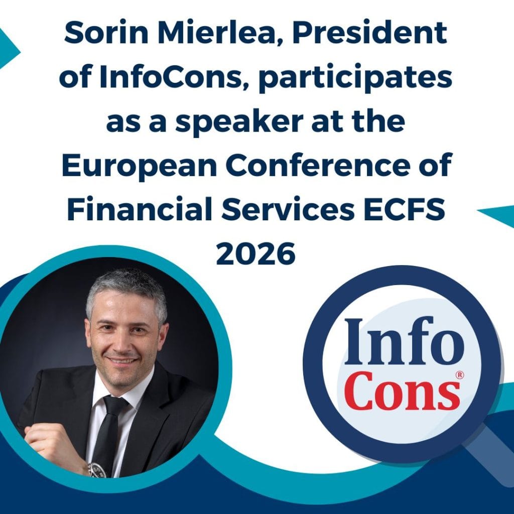Sorin Mierlea , President of InfoCons Consumer Protection , participates as a speaker at the European Conference of Financial Services ECFS 2026