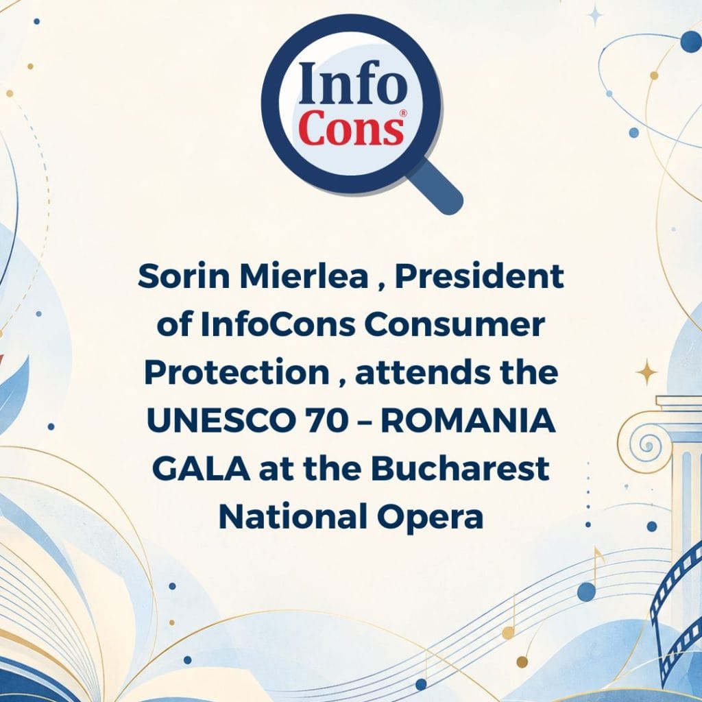 Sorin Mierlea , President of InfoCons Consumer Protection , attends the UNESCO 70 – ROMANIA GALA at the Bucharest National Opera